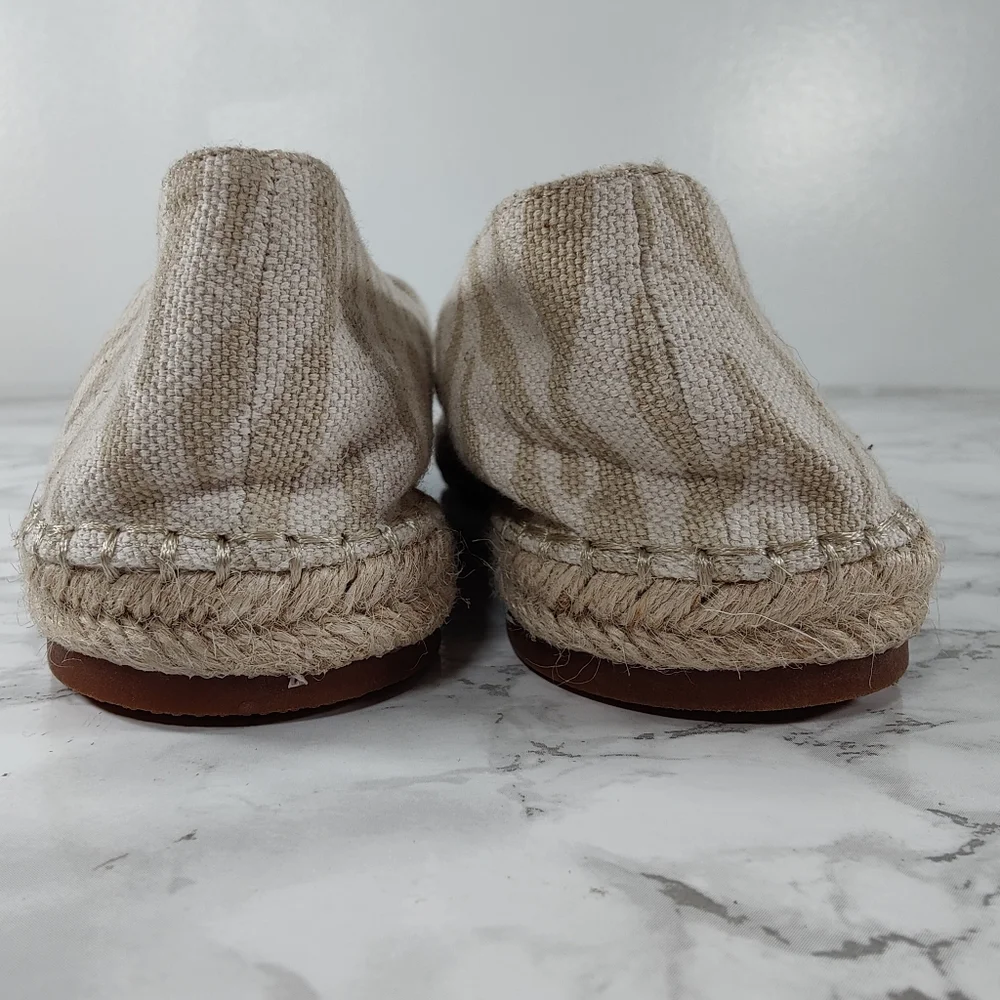 NWT Zara Cream Zebra Espadrilles Size 38